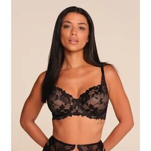 Bravissimo Millie Luxe Balconette Bra Black Womens Size 30K New Underwire